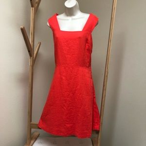 NWT GAP Linen Fit & Flare Dress in Melon